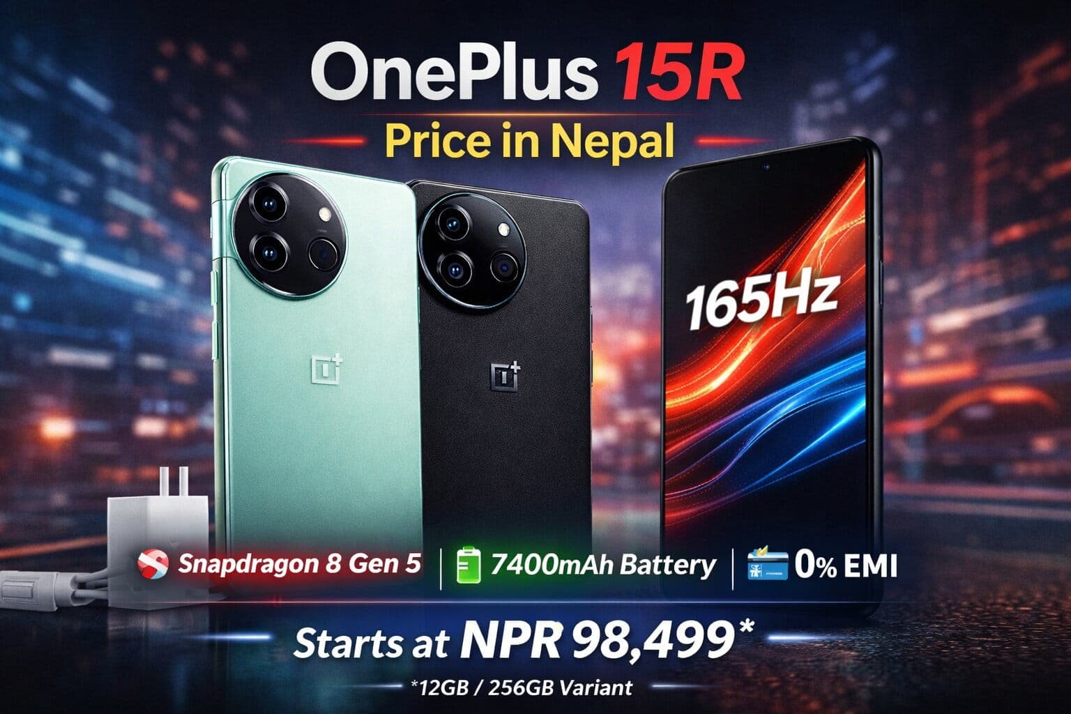 OnePlus 15R Price in Nepal and EMI Plans